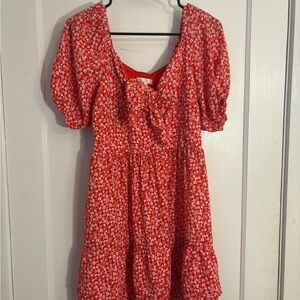 LC Lauren Conrad Red Floral Kids Dress